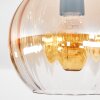 Koyoto Plafondlamp, Kogellampje 20 cm Amber, Duidelijk, 1-licht