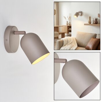 Horen Wandlamp, Muurspot Zandkleurig, 1-licht