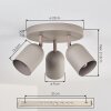 Horen Plafondlamp, Plafondspot Zandkleurig, 3-lichts