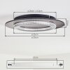 Lidor Plafondlamp LED Antraciet, Grijs, 1-licht