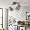 Casterk Plafondlamp, Plafondspot Bruin, Chroom, 2-lichts