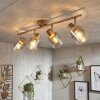 Casterk Plafondlamp, Plafondspot Bruin, Chroom, 4-lichts
