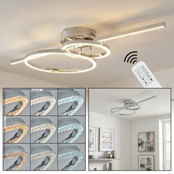 Goren Plafondlamp LED Chroom, Zilver, 1-licht