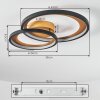 Baiyin Plafondlamp LED Goud, Zwart, 1-licht