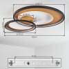 Baiyin Plafondlamp LED Goud, Zwart, 1-licht