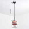 Ripoll Hanglamp, Kogellampje, Hanglamp Koperkleurig, 1-licht
