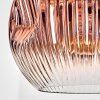 Ripoll Hanglamp, Kogellampje, Hanglamp Duidelijk, Koperkleurig, 1-licht