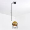 Ripoll Hanglamp, Kogellampje, Hanglamp Goud, 1-licht