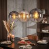 Koyoto Hanglamp, Kogellampje, Hanglamp Amber, Duidelijk, Rookkleurig, 3-lichts