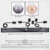 Koyoto Hanglamp, Kogellampje, Hanglamp Amber, Duidelijk, Rookkleurig, 3-lichts