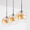 Koyoto Hanglamp, Kogellampje, Hanglamp Amber, Duidelijk, 3-lichts