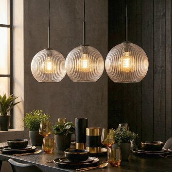 Koyoto Hanglamp, Kogellampje, Hanglamp Duidelijk, 3-lichts