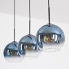 Koyoto Hanglamp, Kogellampje, Hanglamp Blauw, Duidelijk, 3-lichts