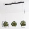 Koyoto Hanglamp, Kogellampje, Hanglamp Groen, 3-lichts