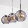 Koyoto Hanglamp, Kogellampje, Hanglamp Rookkleurig, 3-lichts