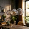 Koyoto Hanglamp, Kogellampje, Hanglamp Amber, Rookkleurig, 3-lichts