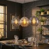 Koyoto Hanglamp, Kogellampje, Hanglamp Amber, Rookkleurig, 3-lichts