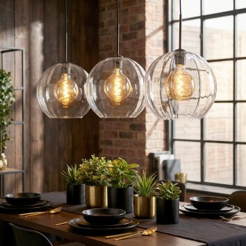 Koyoto Hanglamp, Kogellampje, Hanglamp Duidelijk, 3-lichts