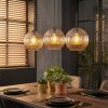 Koyoto Hanglamp, Kogellampje, Hanglamp Amber, 3-lichts