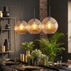 Koyoto Hanglamp, Kogellampje, Hanglamp Amber, 3-lichts