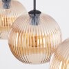 Koyoto Hanglamp, Kogellampje, Hanglamp Amber, 3-lichts