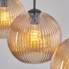 Koyoto Hanglamp, Kogellampje, Hanglamp Amber, 3-lichts