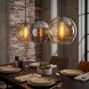 Koyoto Hanglamp, Kogellampje, Hanglamp Amber, Chroom, Rookkleurig, 3-lichts