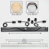 Koyoto Hanglamp, Kogellampje, Hanglamp Amber, Chroom, Rookkleurig, 3-lichts