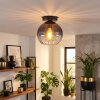 Koyoto Plafondlamp, Kogellampje 20 cm Duidelijk, Rookkleurig, 1-licht