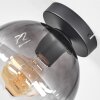 Koyoto Plafondlamp, Kogellampje 20 cm Duidelijk, Rookkleurig, 1-licht