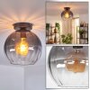 Koyoto Plafondlamp, Kogellampje 20 cm Duidelijk, Rookkleurig, 1-licht