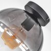 Koyoto Plafondlamp, Kogellampje 20 cm Duidelijk, Rookkleurig, 1-licht