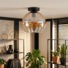 Koyoto Plafondlamp, Kogellampje 20 cm Amber, Duidelijk, 1-licht