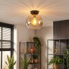 Koyoto Plafondlamp, Kogellampje 20 cm Amber, Duidelijk, 1-licht