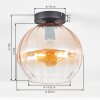 Koyoto Plafondlamp, Kogellampje 20 cm Amber, Duidelijk, 1-licht