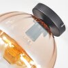 Koyoto Plafondlamp, Kogellampje 20 cm Amber, Duidelijk, 1-licht