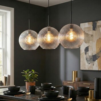 Koyoto Hanglamp, Kogellampje, Hanglamp Duidelijk, 3-lichts