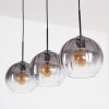 Koyoto Hanglamp, Kogellampje, Hanglamp Duidelijk, Rookkleurig, 3-lichts
