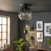 Koyoto Plafondlamp, Kogellampje 25 cm Duidelijk, Rookkleurig, 1-licht