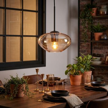 Mertola Hanglamp, Hanglamp Amber, Duidelijk, 1-licht
