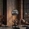 Ripoll Hanglamp, Kogellampje, Hanglamp Chroom, Rookkleurig, 1-licht