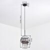 Ripoll Hanglamp, Kogellampje, Hanglamp Chroom, Rookkleurig, 1-licht