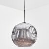 Ripoll Hanglamp, Kogellampje, Hanglamp Chroom, Rookkleurig, 1-licht