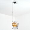 Ripoll Hanglamp, Kogellampje, Hanglamp Amber, 1-licht