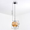 Ripoll Hanglamp, Kogellampje, Hanglamp Amber, 1-licht