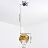 Ripoll Hanglamp, Kogellampje, Hanglamp Goud, Duidelijk, 1-licht