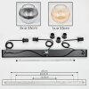 Koyoto Hanglamp, Kogellampje, Hanglamp Amber, Duidelijk, Rookkleurig, 3-lichts