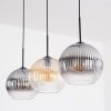 Koyoto Hanglamp, Kogellampje, Hanglamp Amber, Duidelijk, Rookkleurig, 3-lichts