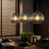Koyoto Hanglamp, Kogellampje, Hanglamp Blauw, 3-lichts