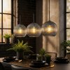 Koyoto Hanglamp, Kogellampje, Hanglamp Blauw, 3-lichts